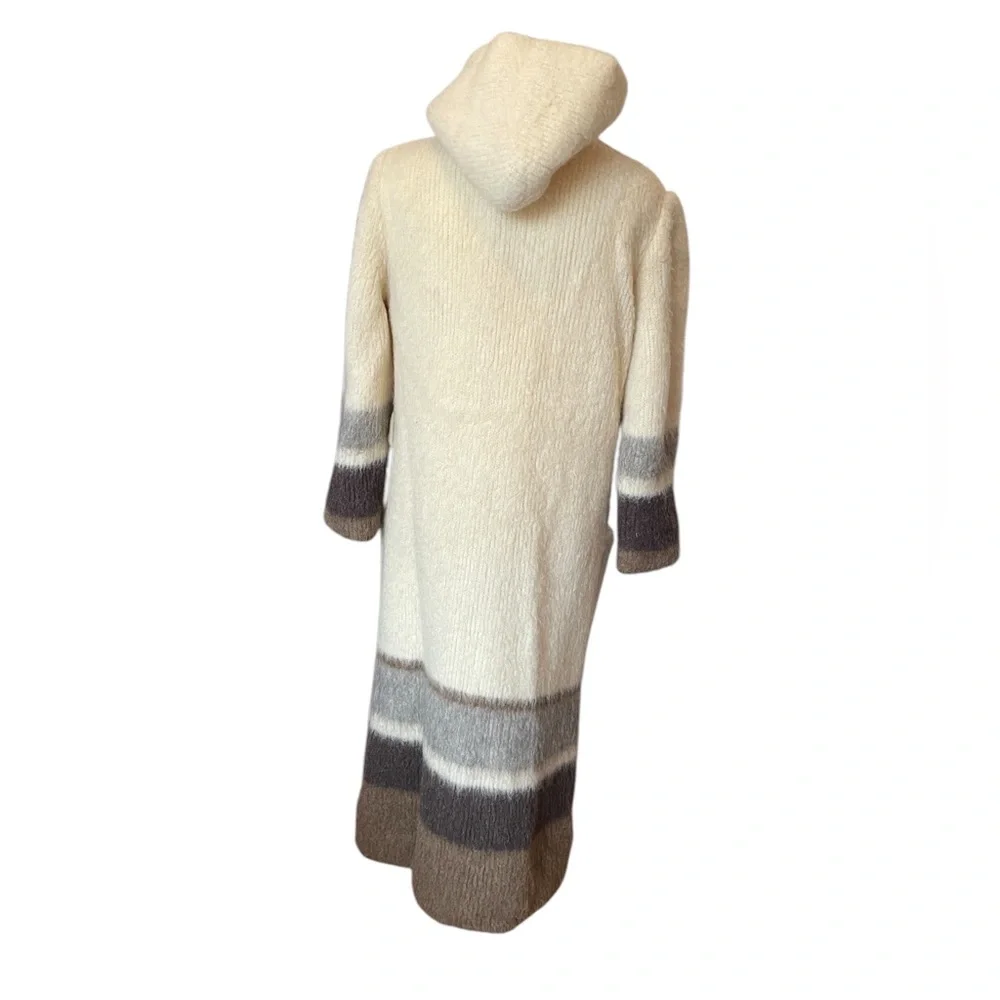 Vintage 70s Icelandic Wool Trench Coat Hooded by Hilda LTD